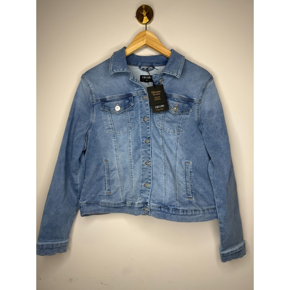 nicole by Nicole Miller Jean Jacket - Indigo Rumsey, Large - Picture 2 of 7